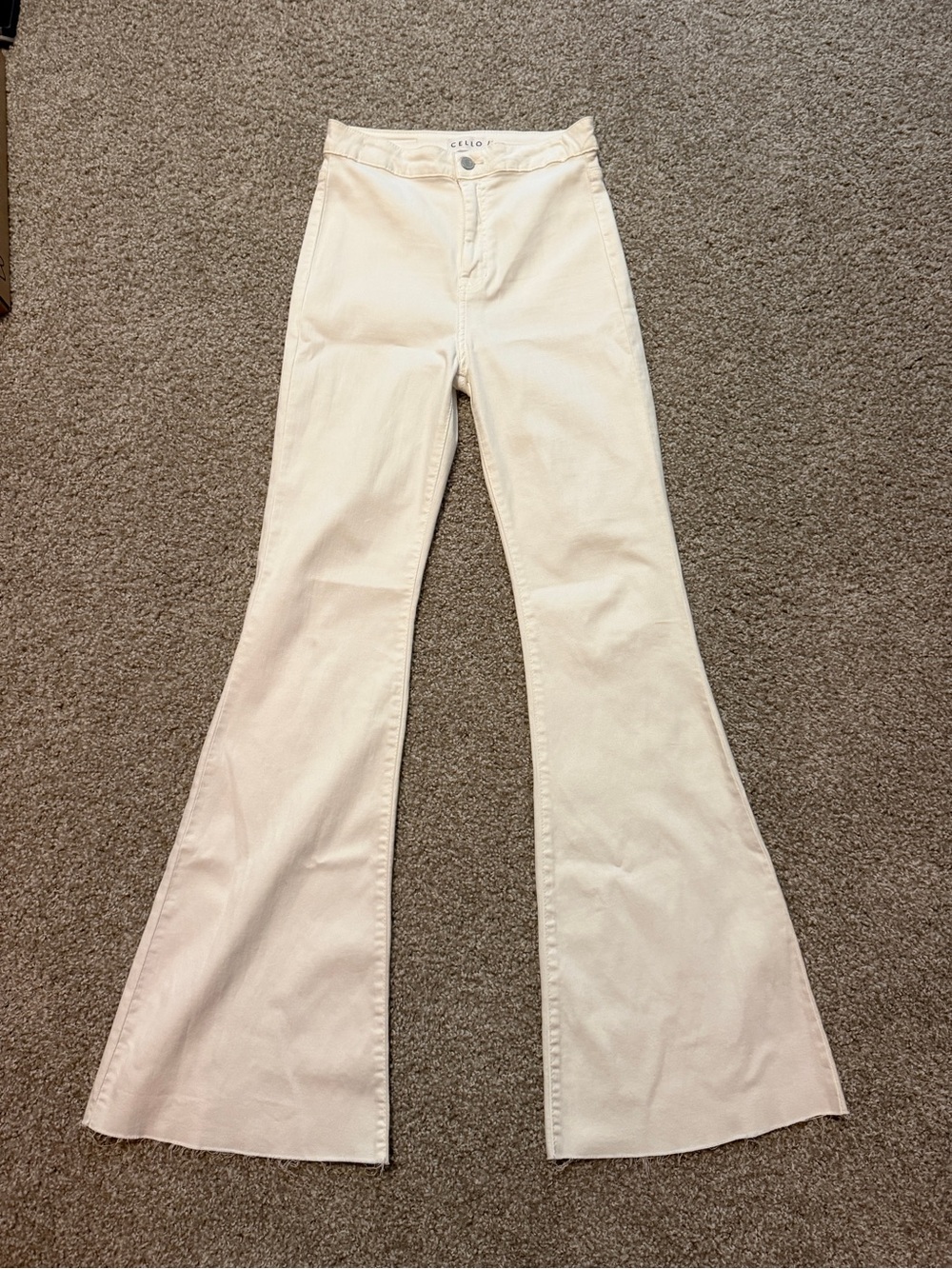 Cello Cream High-Rise Flare Jeans